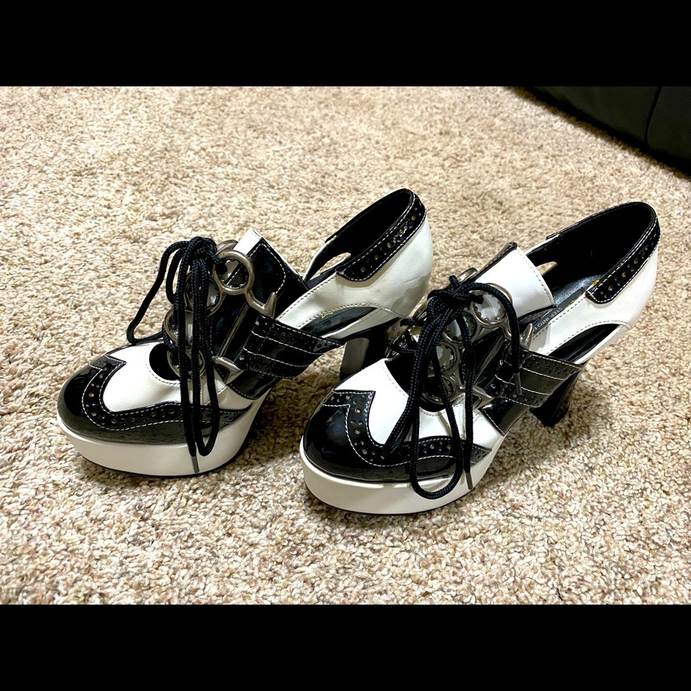 Fun tasks Gothic Punk High Heels Platform